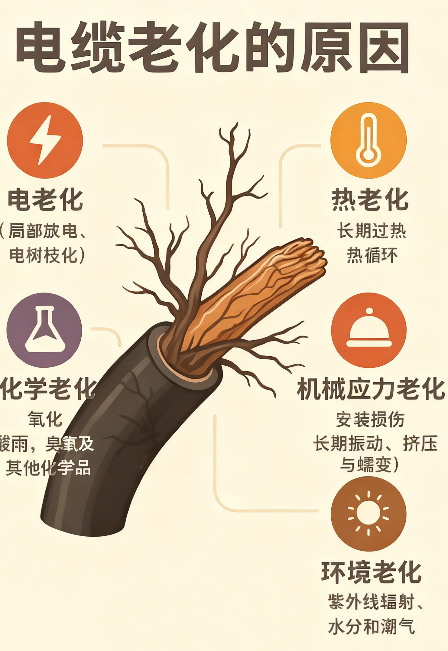 電纜絕緣層為什么會老化？五個最常見的原因