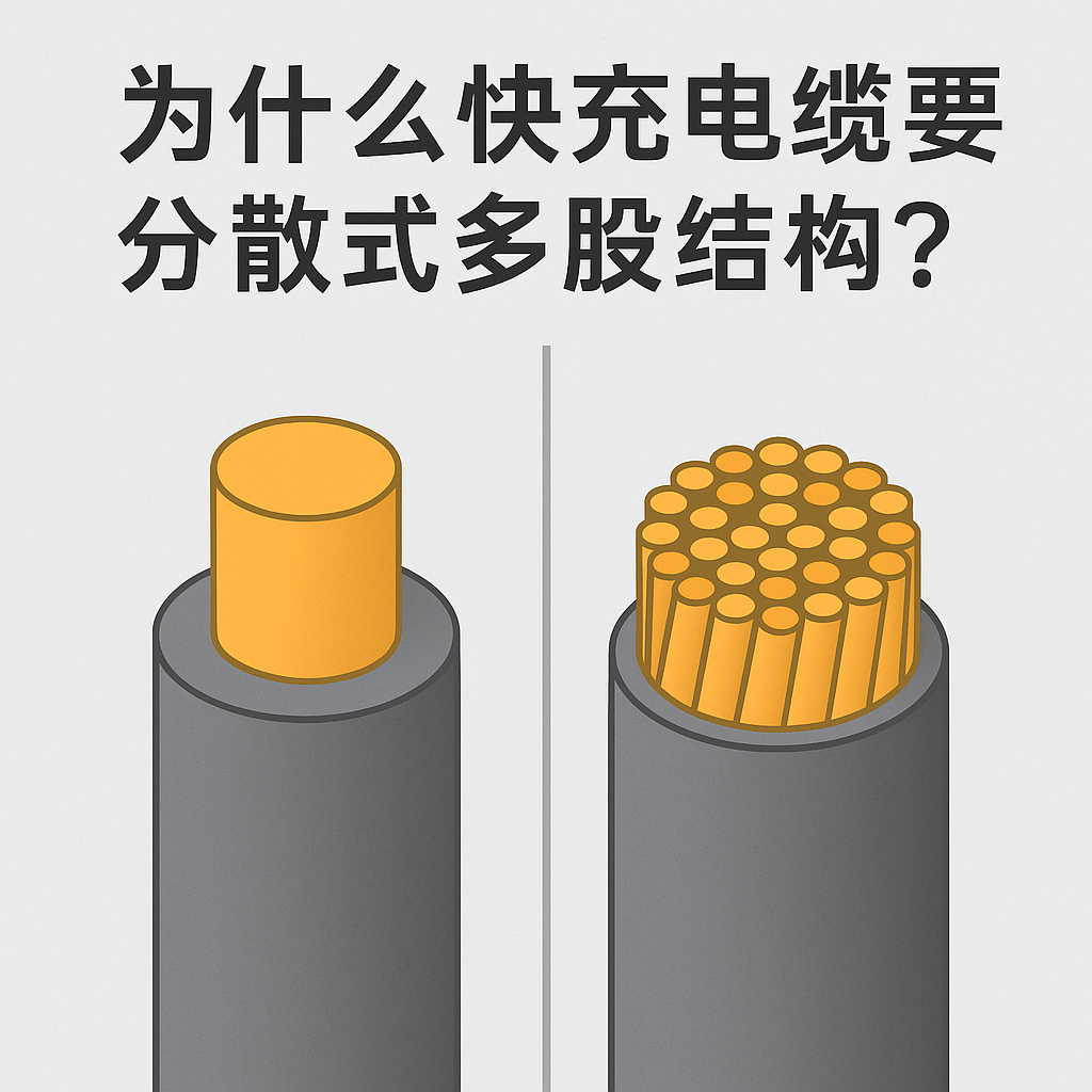 為什么快充電纜要采用分散式多股結(jié)構(gòu)？核心原因其實(shí)有 5 個(gè)